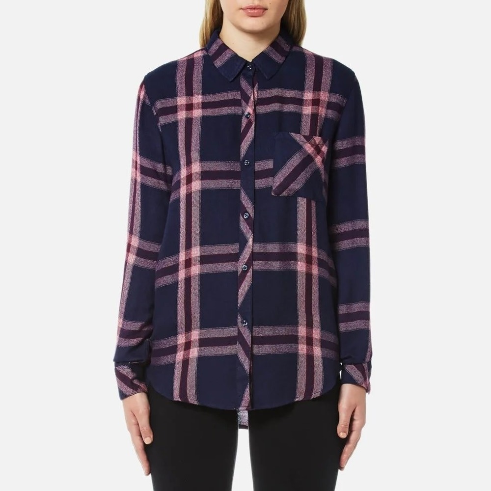 Rails Hunter‎ Admiral Button Down Plaid Cranberry Melange Size XS
